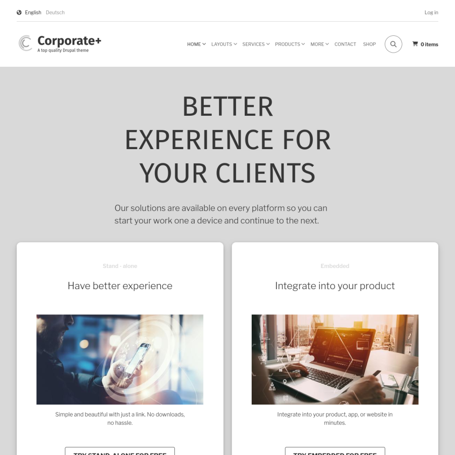 home page